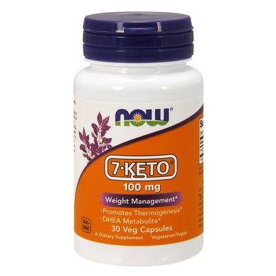 7-KETO – ДГЕА (Now Foods, 7-KETO), 100 мг, 30 вегетаріанських капсул