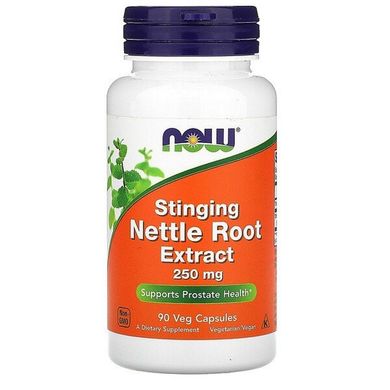Екстракт кореня кропиви (Now Foods, Stinging Nettle Root Extract), 250 мг, 90 вегетаріанських капсул
