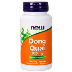 Анґеліка (Now Foods, Dong Quai), 520 мг, 100 вегетаріанських капсул