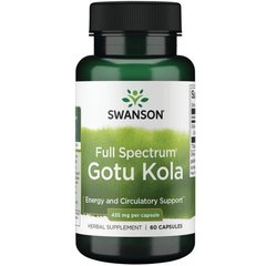 Готу Кола, Swanson, Gotu Kola, 435 мг, 60 капсул