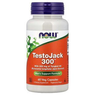 Тесто Джек 300 (Now Foods, TestoJack 300), 60 вегетаріанських капсул