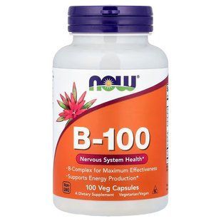 B-100 Комплекс (Now Foods, B-100), 100 вегетарианских капсул