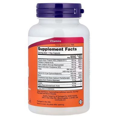 B-100 Комплекс (Now Foods, B-100), 100 вегетарианских капсул