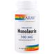 Монолаурин (Monolaurin, Solaray), 500 мг, 60 вегетарианских капсул