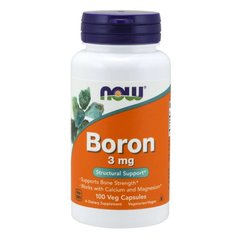 Бор (Now Foods, Boron), 3 мг, 100 вегетарианских капсул