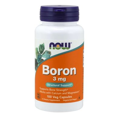 Бор (Now Foods, Boron), 3 мг, 100 вегетаріанських капсул