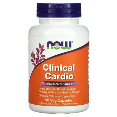 L-Карнитин +Коензим Q10, Поддержка сердца (Now Foods, Clinical Cardio), 90 вегетарианских капсул