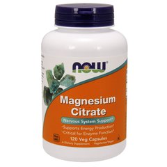 Магнію Цитрат (Now Foods, Magnesium Citrate), 120 вегетаріанських капсул