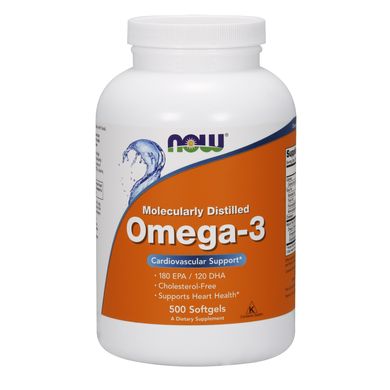 Омега-3 (Now Foods, Omega-3), 500 м'яких капсул