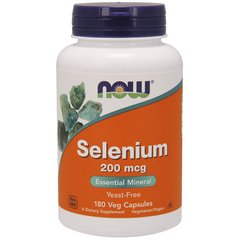 Селен (Now Foods, Selenium, Yeast Free), 200 мкг, 180 вегетаріанських капсул