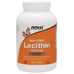 Лецитин (Now Foods, Lecithin), 1200 мг, 400 м'яких капсул