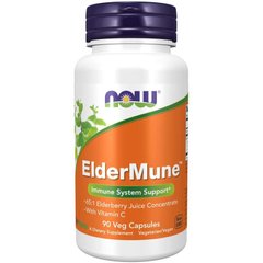 Витамин С с Бузиной, иммунная поддержка (Now Foods, ElderMune), 90 вегетарианских капсул