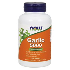 Чеснок с контролируемым запахом (Now Foods, Garlic 5000), 90 таблеток