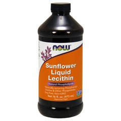 Лецитин Соняшниковий Рідкий (Now Foods, Sunflower Liquid Lecithin), 473 мл