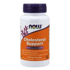 Зниження Холестерину (Now Foods, Cholesterol Support), 90 вегетаріанських капсул