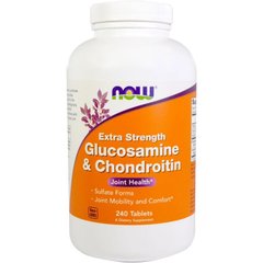 Глюкозамин и Хондроитин Экстра Сила (Now Foods, Glucosamine & Chondroitin, Extra Strength), 240 таблеток