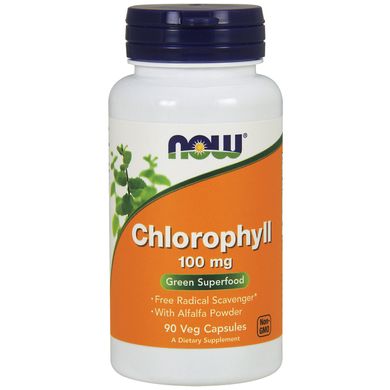 Хлорофилл (Now Foods, Chlorophyll), 100 мг, 90 вегетарианских капсул