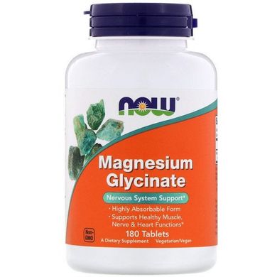 Магния Глицинат (Now Foods, Magnesium Glycinate), 180 таблеток