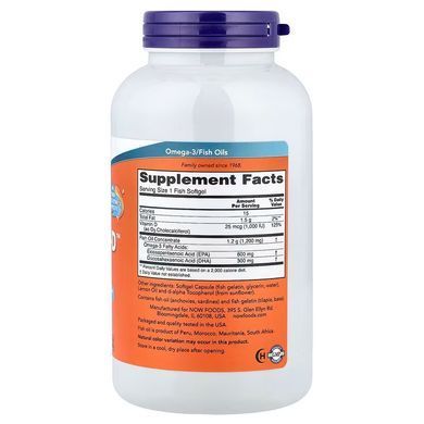 Ультра Омега 3-Д (Now Foods, Ultra Omega 3-D, 600 EPA / 300 DHA, 180 м'яких капсул