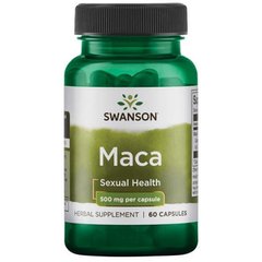 Мака (Swanson, Maca), 500 мг, 60 капсул