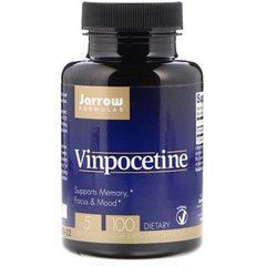 Вінпоцетин (Jarrow Formulas, Vinpocetine), 5 мг, 100 вегетаріанських капсул