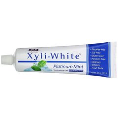 Зубна паста XyliWhite Платинова м'ята, Now Foods, Solutions, XyliWhite Platinum Mint, 181 г