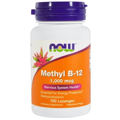 Метил В-12 (Now Foods, Methyl B-12) 1000 мкг, 100 пастилок