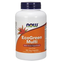 ЕкоГрiнМульті (Now Foods, Eco Green Multi), 180 вегетаріанських капсул