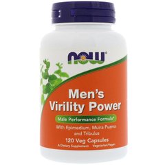 Підтримка Чоловічого Здоров'я (Now Foods, Men's Virility Power), 120 вегетаріанських капсул