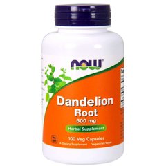 Корінь Кульбаби (Now Foods, Dandelion Root), 500 мг, 100 вегетаріанських капсул
