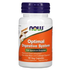 Ферменти для оптимального травлення (Now Foods, Optimal Digestive System), 90 вегетаріанських капсул