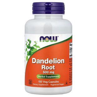 Корінь Кульбаби (Now Foods, Dandelion Root), 500 мг, 100 вегетаріанських капсул