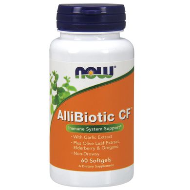 Аллібіотик (Now Foods, Allibiotic CF), 60 м'яких капсул