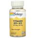 Вітамін Д-3 і К-2 (Solaray, Vitamin D-3 & K-2), 5000 МО, 120 капсул