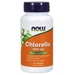 Хлорела (Now Foods, Chlorella), 1000 мг, 60 таблеток