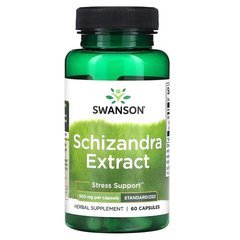 Экстракт лимонника (Swanson, Schizandra Extract), 500 мг, 60 капсул