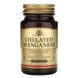 Марганец Хелат (Solgar, Chelated Manganese), 100 вегетарианских таблеток