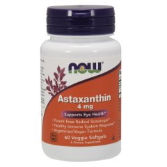 Астаксантин (Now Foods, Astaxanthin), 4 мг, 60 вегетарианских капсул