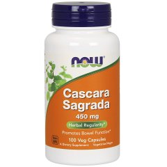 Каскара Саграда (Now Foods, Cascara Sagrada), 450 мг, 100 вегетарианских капсул