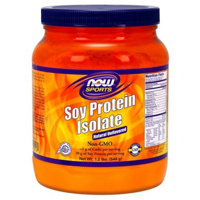 Изолят соевого протеина, безвкусный (Now Foods, Sports, Soy Protein Isolate, Natural Unflavored), 544 г