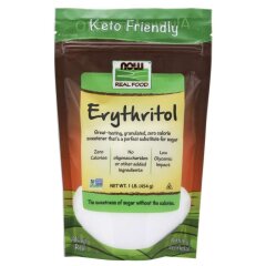Эритритол, сахарозаменитель (Now Foods, Real Food, Erythritol), 454 г