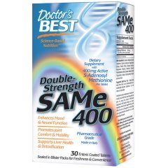 SAMe (Doctor's Best, SAM-e), 400 мг, 30 таблеток 