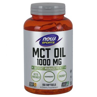 Масло MCT (Now Foods, Sports, MCT Oil), 1000 мг, 150 мягких капсул