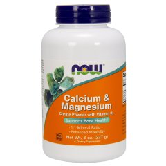 Кальций и Магний Цитрат с вит. D3 (Now Foods, Calcium & Magnesium), 227 г