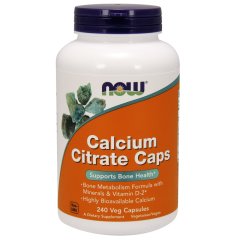 Кальция Цитрат (Now Foods, Calcium Citrate), 240 вегетарианских капсул