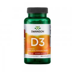 Витамин Д-3, Swanson, Vitamin D-3, 2000 МЕ, 250 капсул