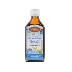 Рыбий жир норвежский для детей со вкусом апельсина (Carlson Labs, Fish Oil, For Kids, Orange), 200 мл