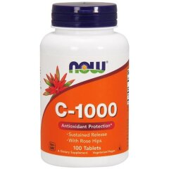 Витамин С с шиповником (Now Foods, C-1000), 100 таблеток