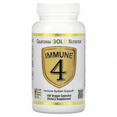 Витамин С,  Д, Цинк и Селен, Иммун 4, Средство для укрепления иммунитета (California Gold Nutrition, Immune 4), 180 вегетарианских капсул
