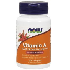 Витамин А (Now Foods, Vitamin A), 10000 МЕ, 100 мягких капсул